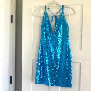 Blue sequin dress! Excellent condition